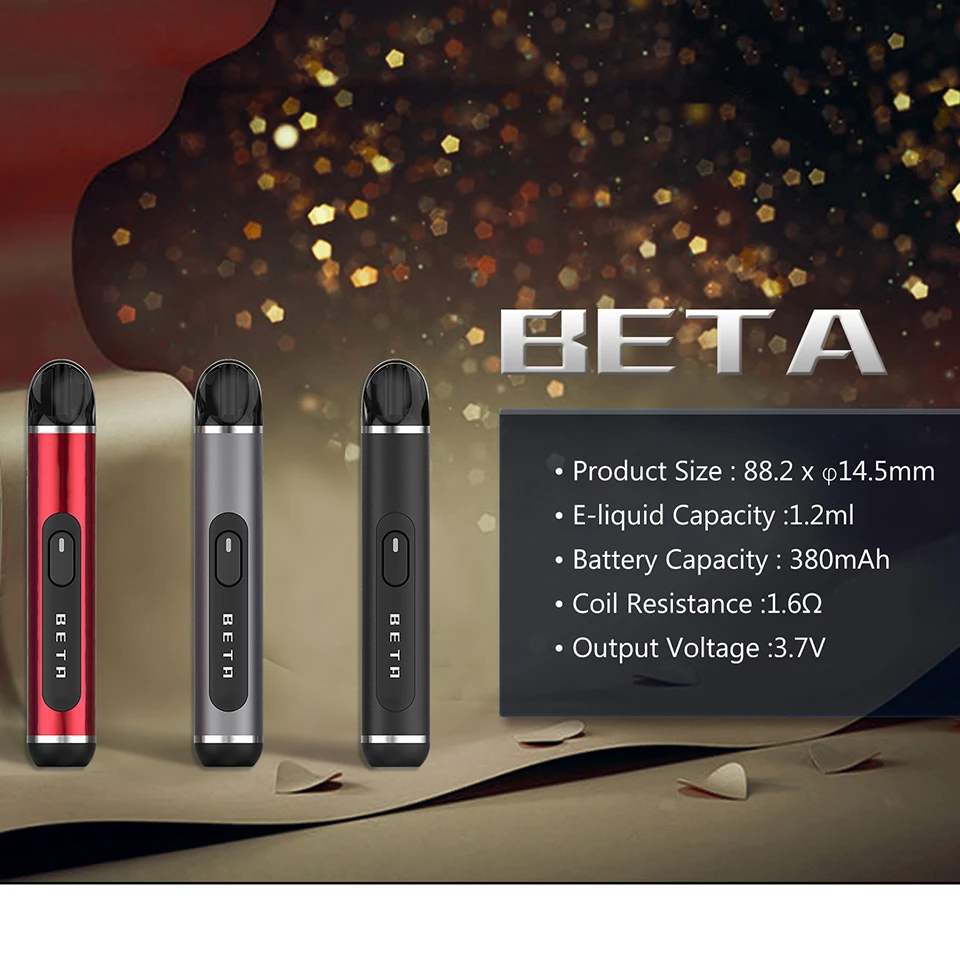 Набор для вейпа Think Vape Beta Pod встроенный аккумулятор 380 мА/ч 1 2 мл многоразовый вейп