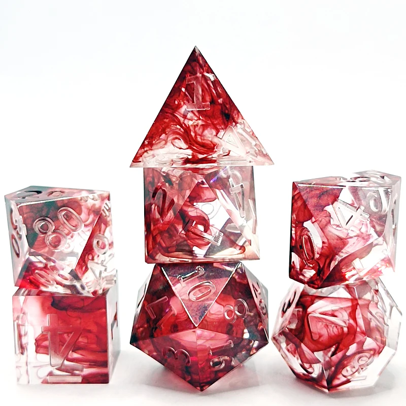 Новые полигедрические Кристальные Прозрачные Кубики из смолы с эффектом крови и