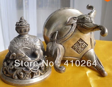 Бесплатная доставка бронзовая статуя слона симпатичная курильница |