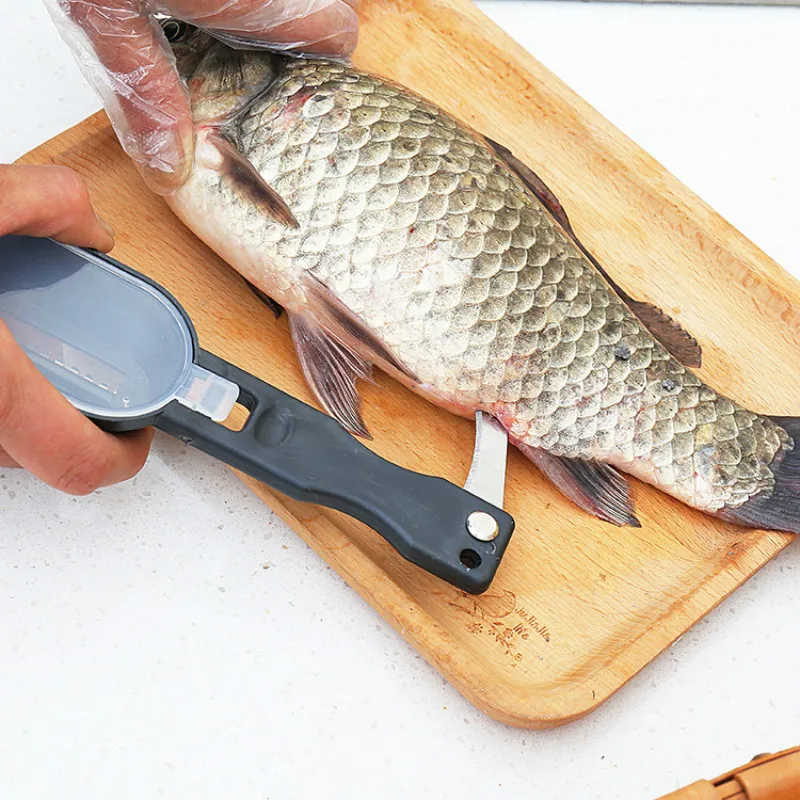 Fish Skin Brush Cleaner Fast Remove Scale Scaling Scraper Planer Fishing Cleaning Knife Tools Kitchen Accessorie | Дом и сад