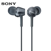 sony mdr ex255ap stereo earphones 3 5mm wired headset sport earbuds bass headphone handsfree with mic for smartphones music game