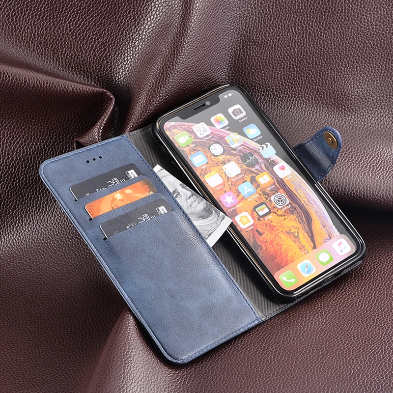 Деловой кожаный чехол для huawei Honor 8X Max роскошный винтажный флип-бумажник ARE-L32