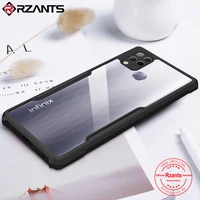 rzants for infinix hot 10s infinix hot 10 play hot 10 lite case hard air bag conor camera protection slim clear cover small hole