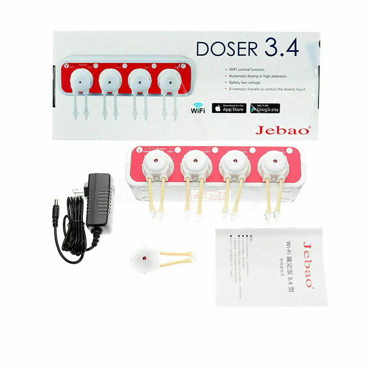 JEBAO WiFi автоматическое дозирование насос Doser 3,4 программируемое дистанционное управление морской аквариум