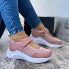 Кроссовки женские сетчатые, повседневная обувь на платформе, Вулканизированная подошва, дышащие, без шнуровки, лето 2021