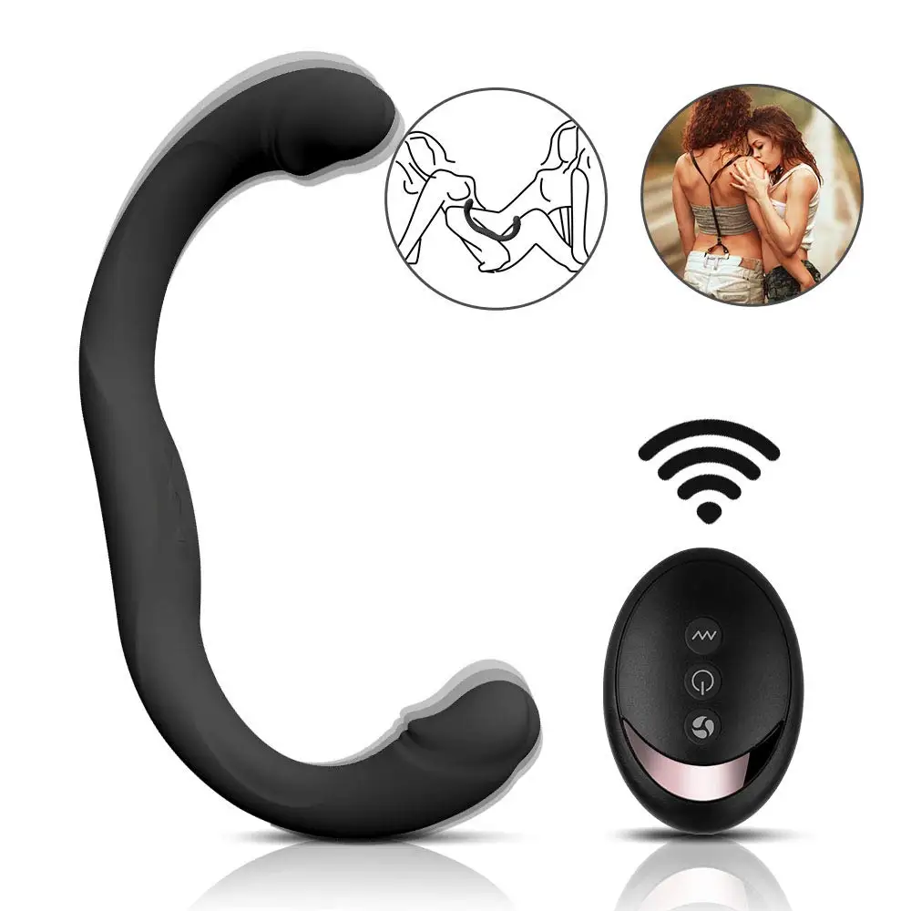 Двойной вибратор G-Spot влагалище массаж вибрационный Анальный фаллоимитатор