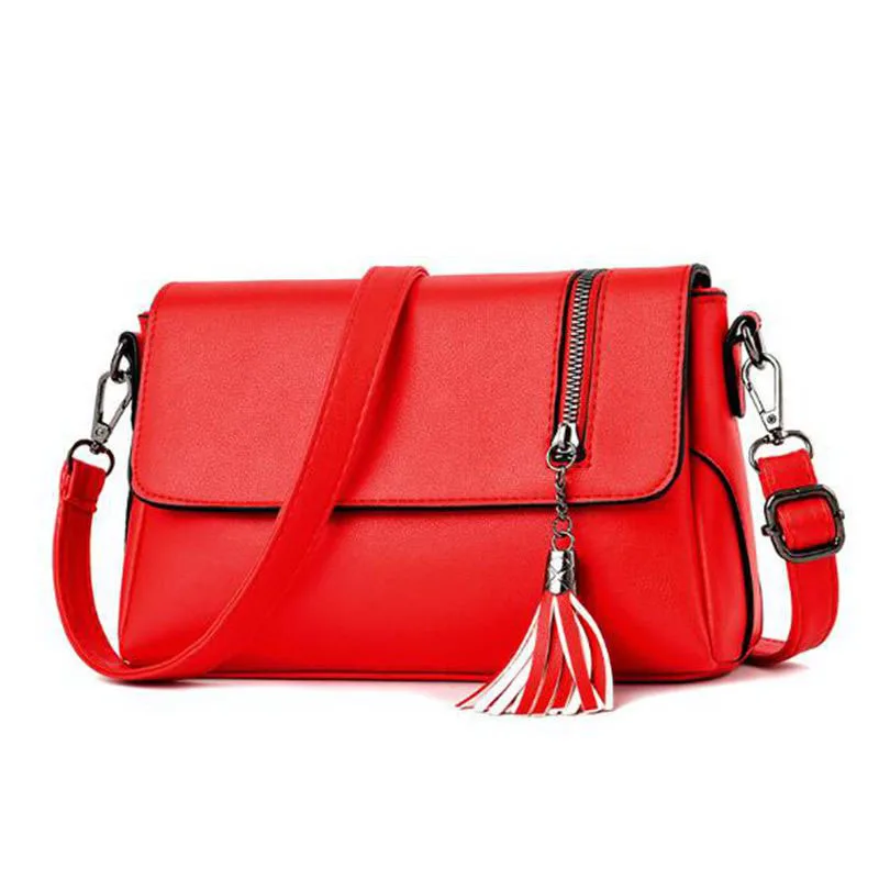 

2020 New Arrive Women's Small Shoulder Bags Fashion Tassel Messenger Bags High Quality Pu Leather Crossbody Bags