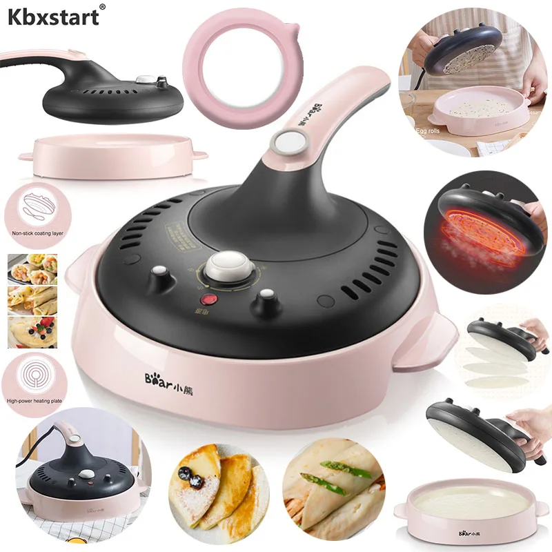 Goedkoop 220V Auto Pannenkoek Machine Huishoudelijke Kleine Koekjes Machine Roll Huid Lente Cake Elektrische Bakpan Tortita Pannenkoek Pan 600W