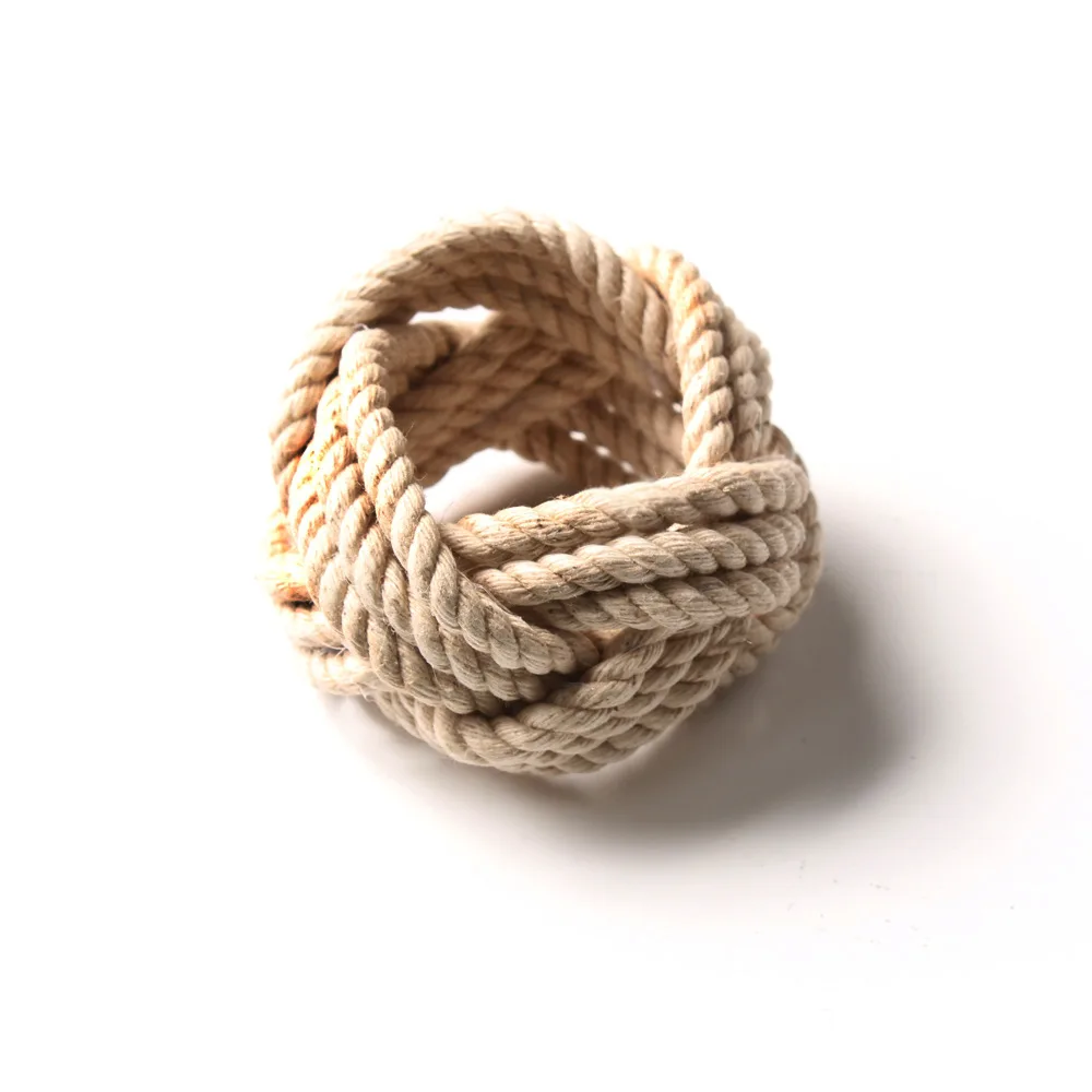 

Hot Sale Natural Jute Napkin Ring Rope Woven Napkin Buckle Linen Rope Napkin Rings Party Dinner Christmas Table Decoration