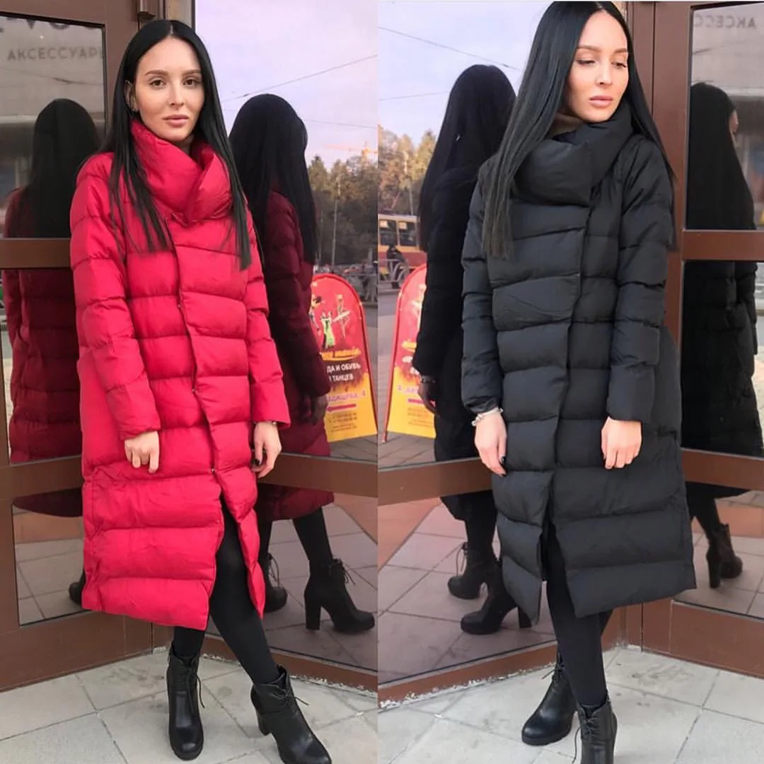 AliExpress, импортные товары,, приталенное, стоячий воротник, Женская термо одежда, средней длины, Женское пальто, поддержка