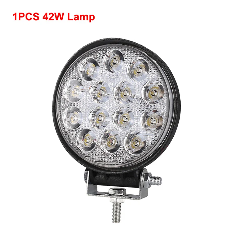 1Pcs 42W Lamp Nlpearl 2x4 дюймов Автомобильный светильник в сборе 42 Вт 48 Вт светодиодный противотуманный светильник s для грузовиков Рабочий СВЕТОДИОДНЫЙ светильник для 4x4 внедорожника ATV UTV трактор 12 В 24 В - Цвет: 1Pcs 42W Lamp
