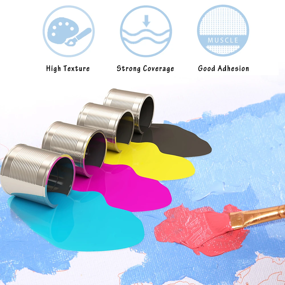 

tapb DIY Picture By Number Kits Top of Snow Mountain Handpainted Oil Painting Acrylic Coloring By Numbers For Home Decoration