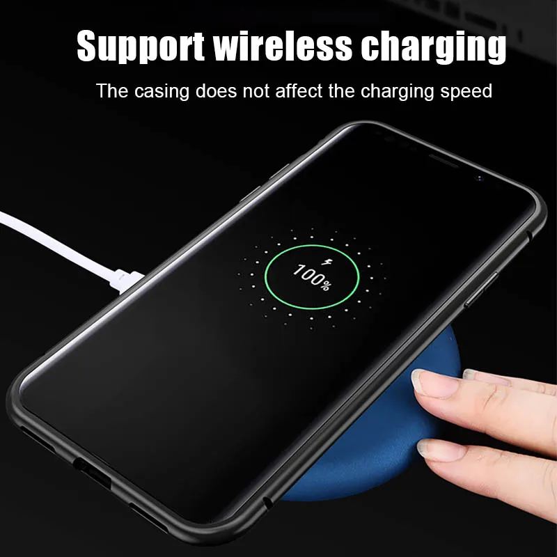BALMORA Magnetic Adsorption Case For Samsung Galaxy S10 S9 S8 Plus A50 A60 A70 A40S Metal Back J4 J6 J8 |