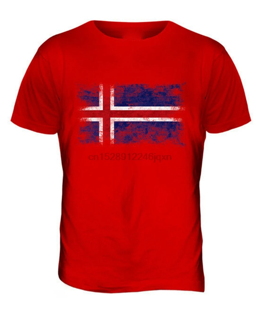 Мужская футболка с принтом флага Исландии большого размера |