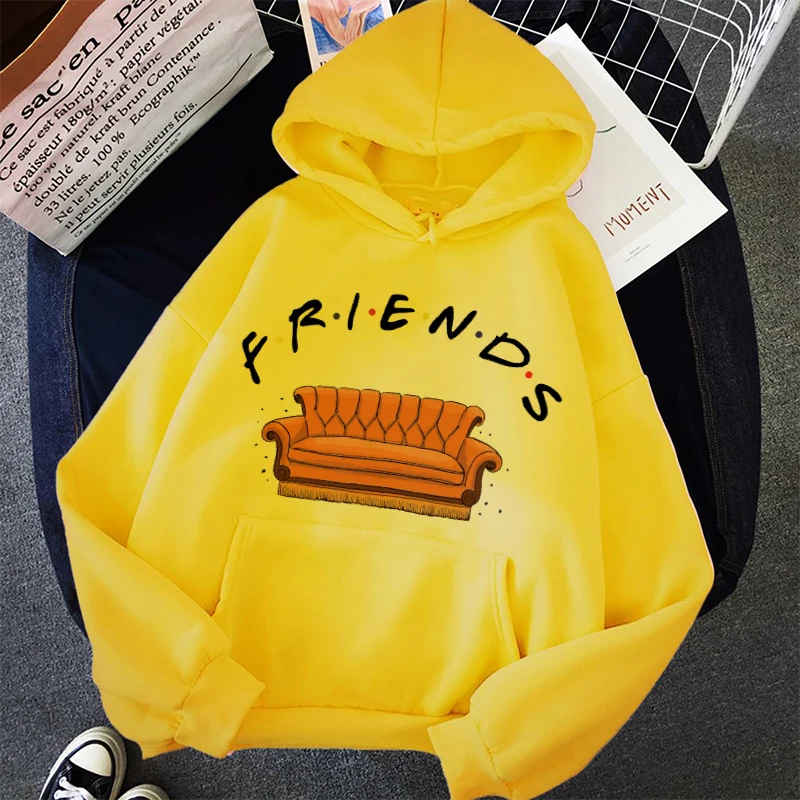 2020 Winter Friends Printing Sweatshirts Hoodies Woman Long Sleeve Fashion Hooded Pullovers Warm Pocket Plus Size Women Clothing