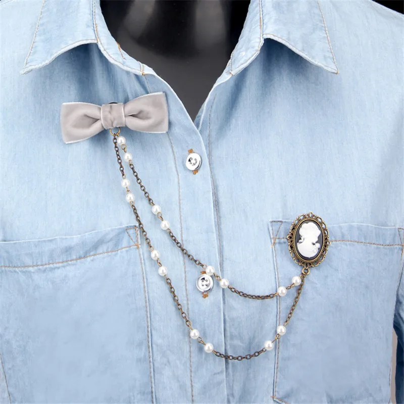 Королева Броши Ткань Искусство ручной работы бант свадебный нагрудный знак