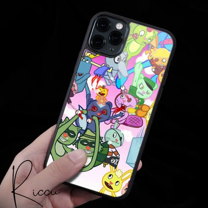 

Happy Tree Friend cartoon cute Phone Case Rubber for iPhone 12 11 Pro Max XS 8 7 6 6S Plus X 5S SE 2020 XR 12Mini case