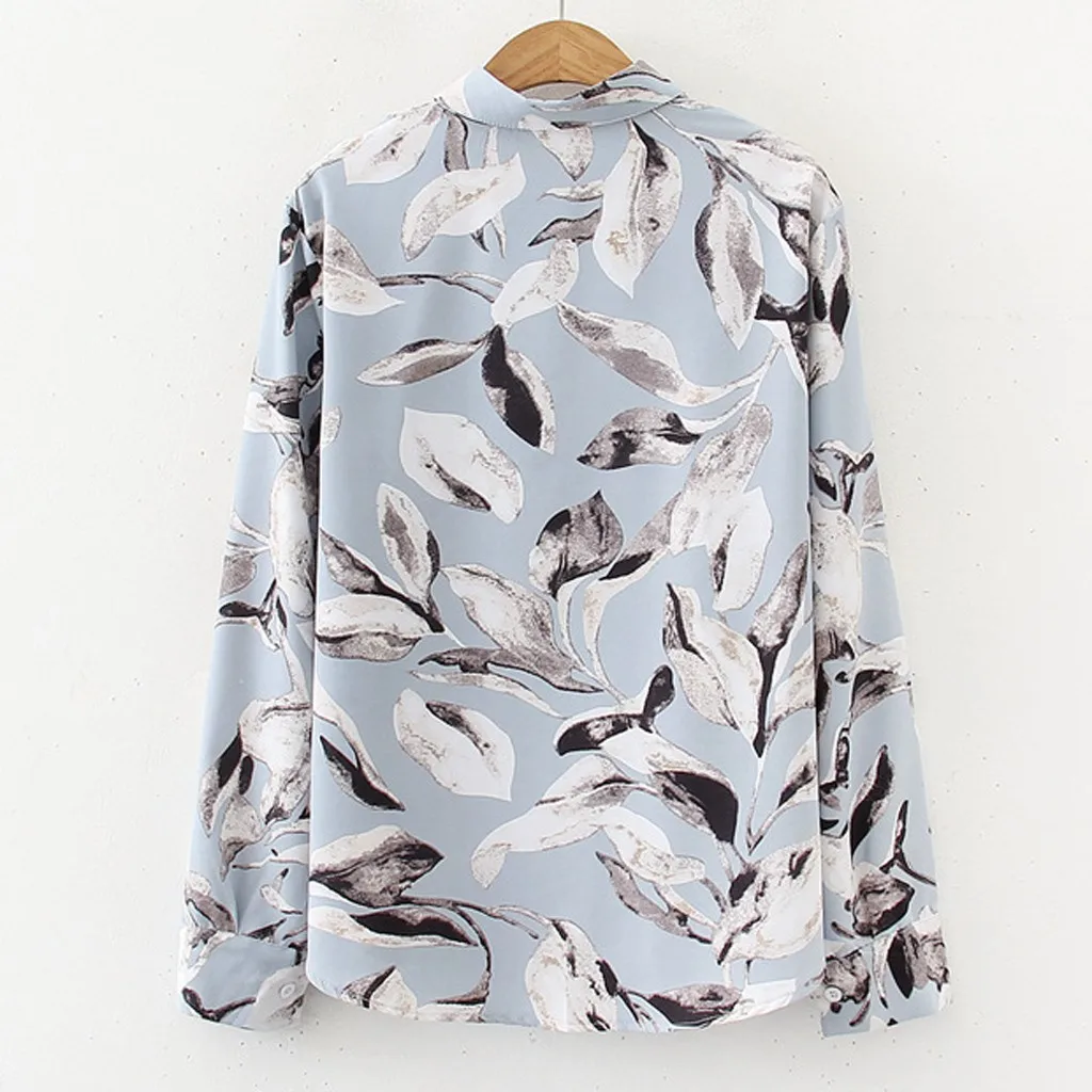 Корейская блуза с длинным рукавом женская рубашка модная отложной воротник