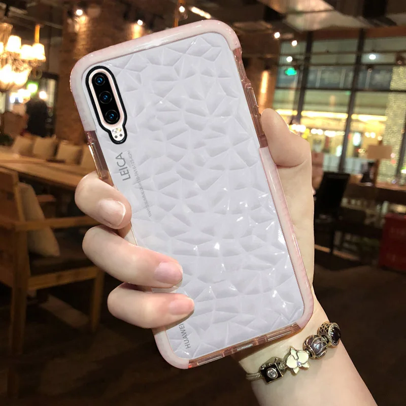 Diamond Transparent Phone Case For Huawei P10 Plus P30 P20 Lite Pro Clear Mate 20 Honor 10 Cover Soft TPU Back | Мобильные телефоны
