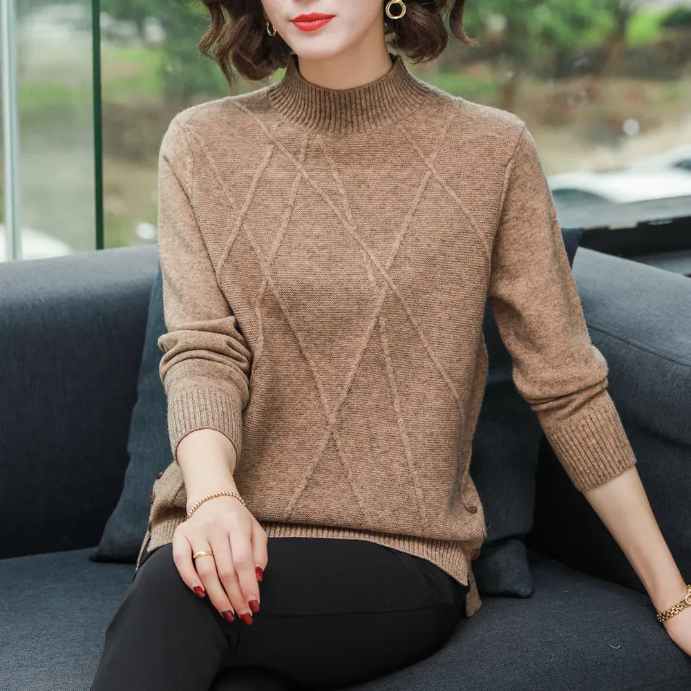 Fvpdd1 2019 new autumn winter women fashion casual warm nice Sweater turtleneck korean sweater | Женская одежда