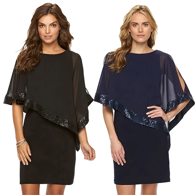 Женское платье-карандаш с блестками однотонное облегающее платье О-образным