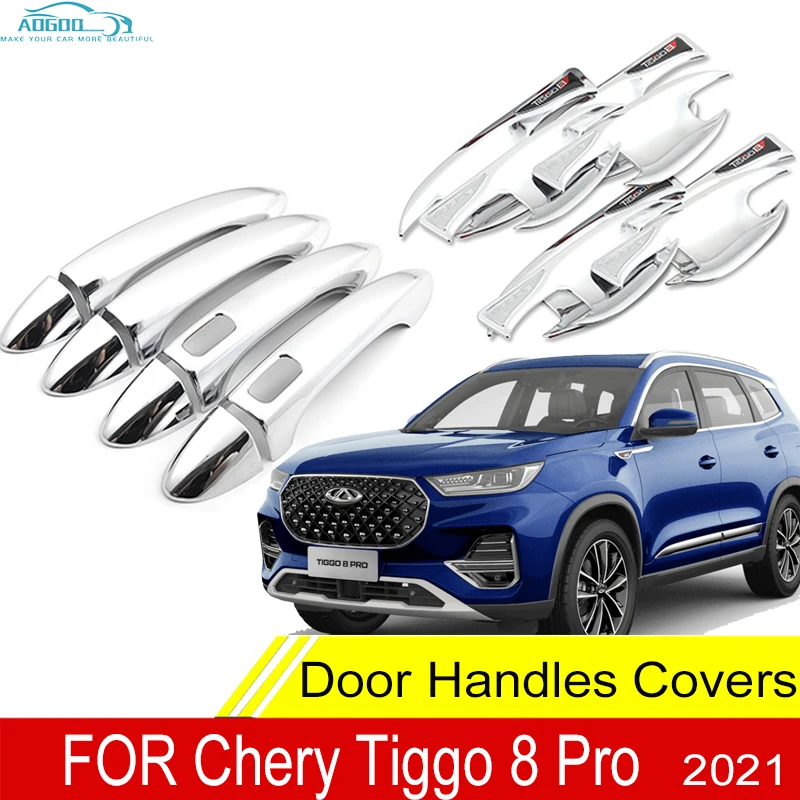 

Хромированная крышка с ручками для Chery Tiggo 8 Pro, защитные автомобильные аксессуары, наклейки 2020 2021