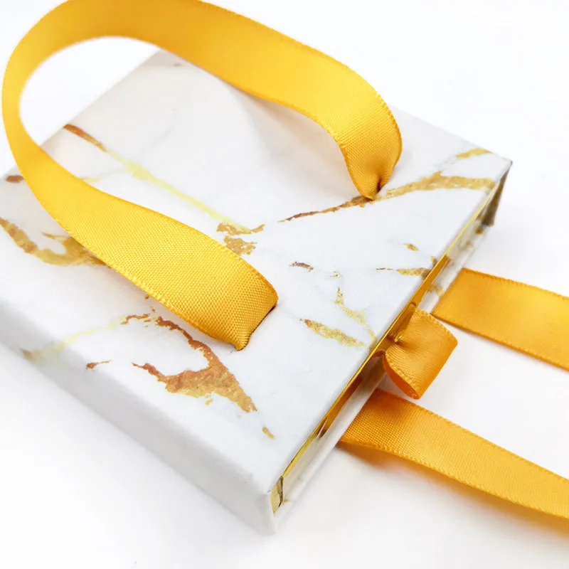 Новая ленточная портативная мраморная коробка для упаковки ресниц оптом коробки
