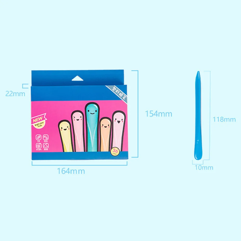 Треугольные мелки 36 цветов креативные моющиеся и нетоксичные восковые для