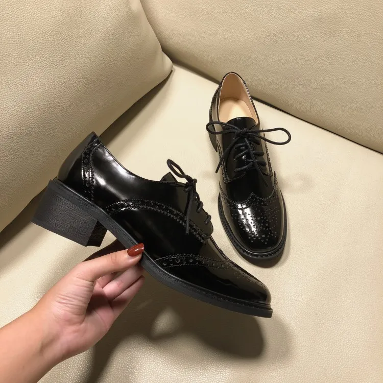 Женские туфли лодочки из коровьей кожи MLJUESE черные вечерние на низком каблуке с