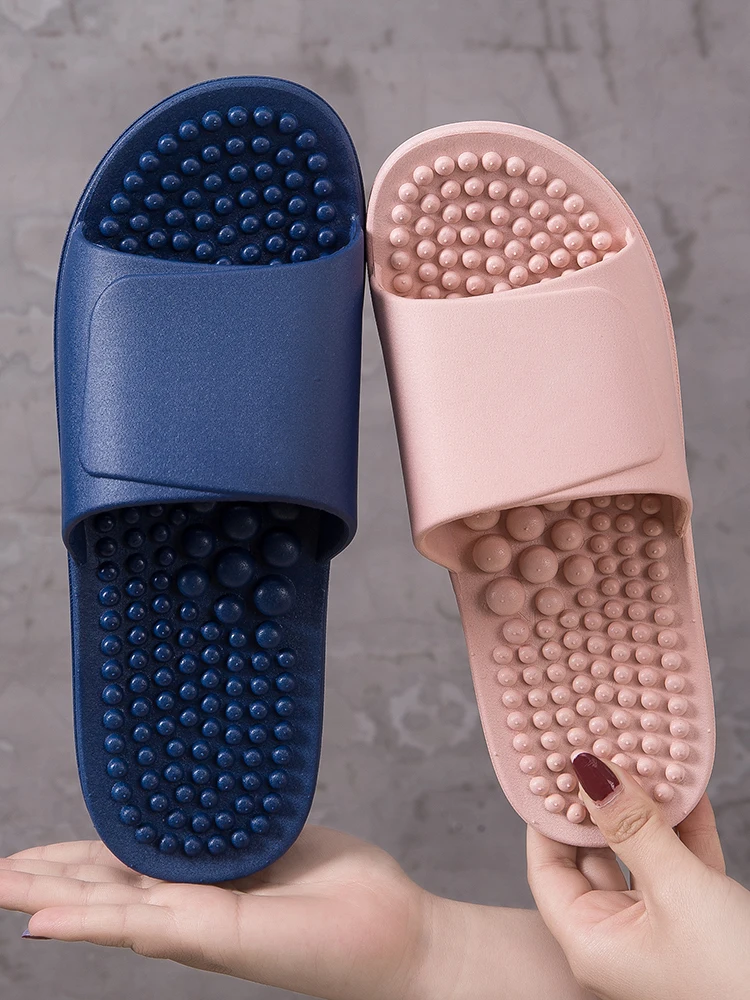 Массажные тапочки для женщин летняя обувь акупунктурной терапии ног домашняя с