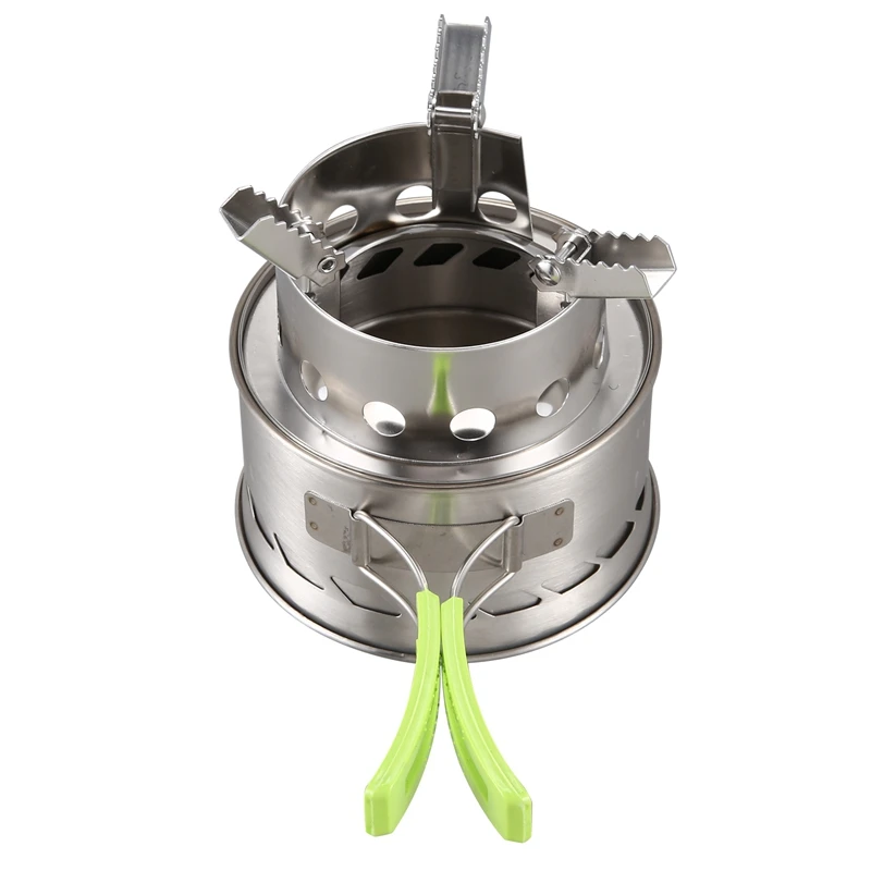 

Portable Stainless Steel Folding Wood Stove Alcohol Stove Windproof Stove Outdoor Picnic Stove