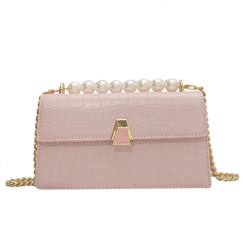 

[BXX] Crocodile Pattern PU Leather Crossbody Bags For Women 2021 Summer Branded Shoulder Bag Trending Luxury Hand Bag HU052