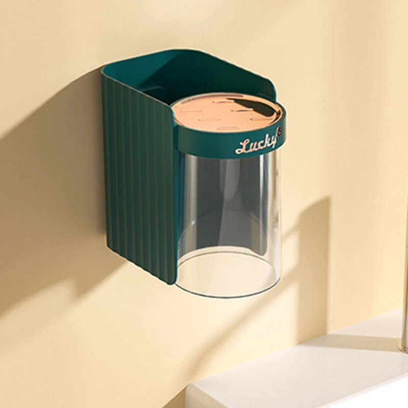 

Multifunctional Wall Mounted Toothbrush Toothpaste Holder with Magnetic Suction Cup Organizer
