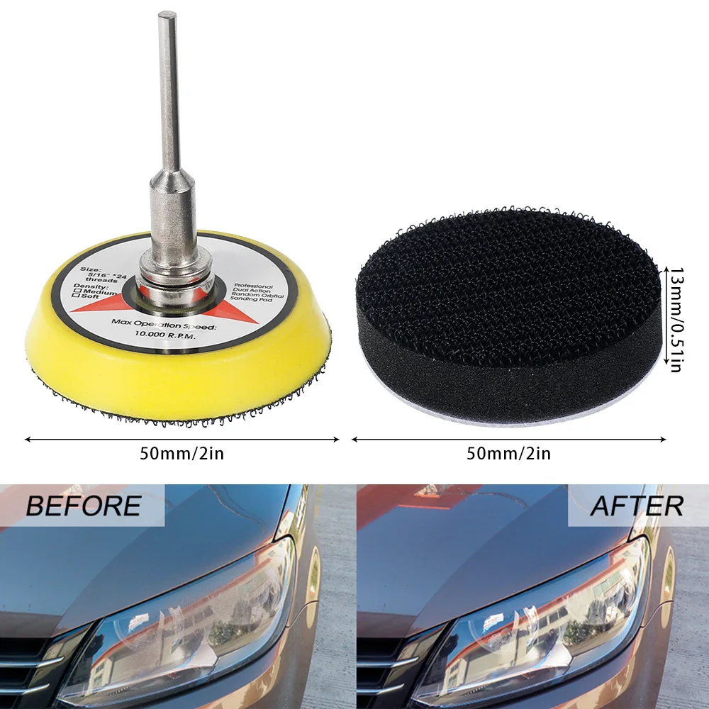 

200Pcs 2Inch 50mm Sandpaper Assortment 60-7000 Grit Sander Disc Sheet With Hook And Loop Sanding Pad Wet And Dry Polishing Tool