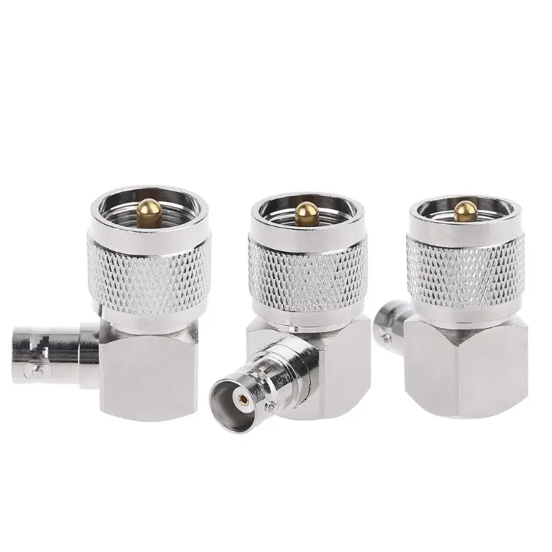 

RF Coaxial Coax Adapter M Male to BNC Female Right Angle Metal Converter
