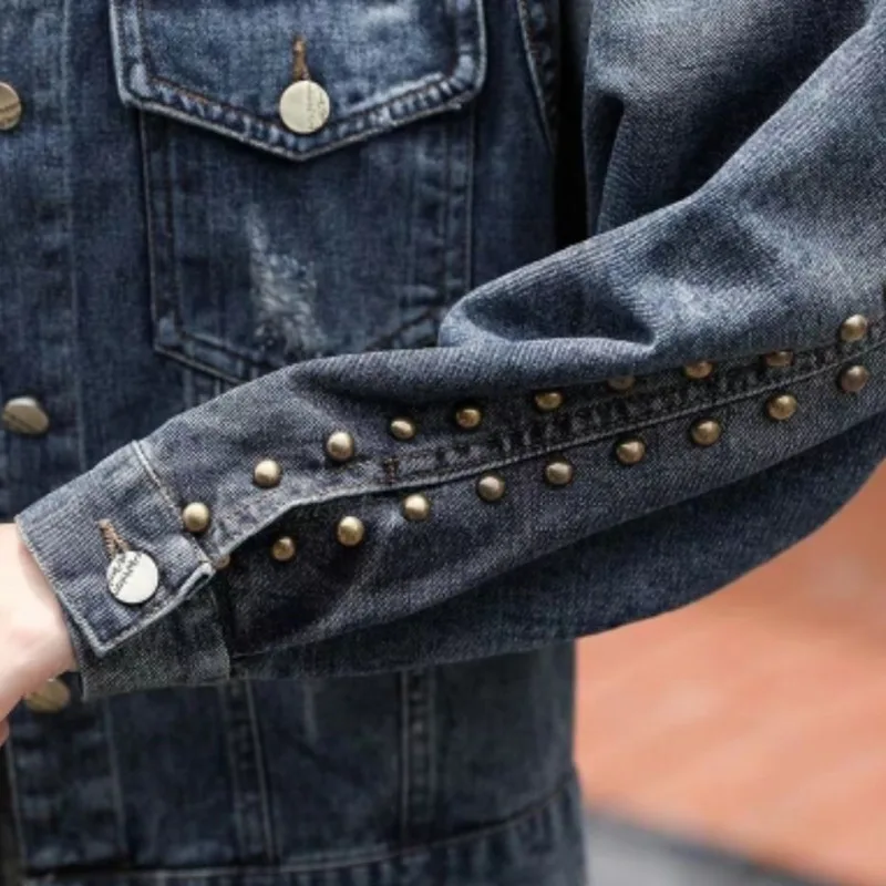Модная Джинсовая куртка для женщин короткая весна-осень 2021 Новинка Корейский