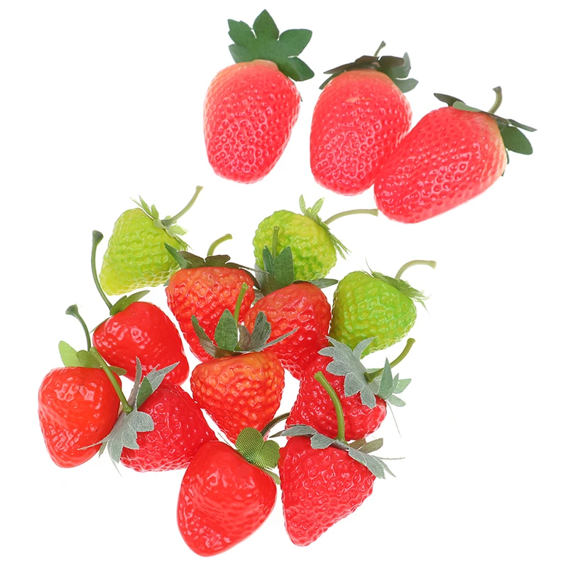 3 шт. искусственные фрукты имитация клубники пластиковые Орнамент Ремесло