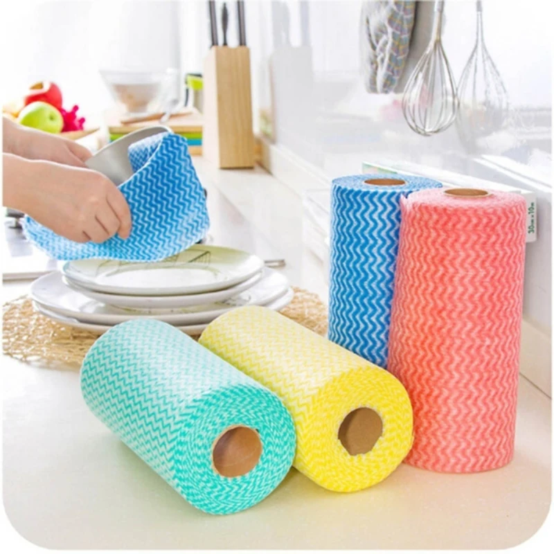 

Thours Kitchen Disposable Nonwoven Can Be Cut Cloth Washing Cloth Dish Towel To Wipe Clean Cloth Nonstick Oil Dishwashing Cloths