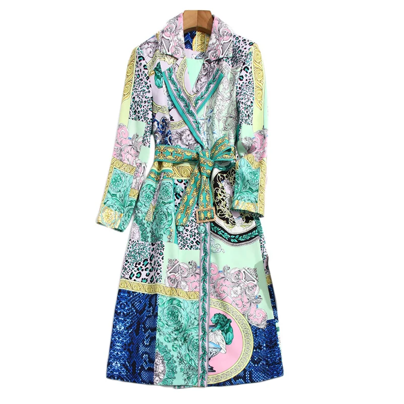 

Дизайнерская ветровка высокого качества, Осень-зима, новое винтажное элегантное приталенное модное классическое женское длинное пальто с ...