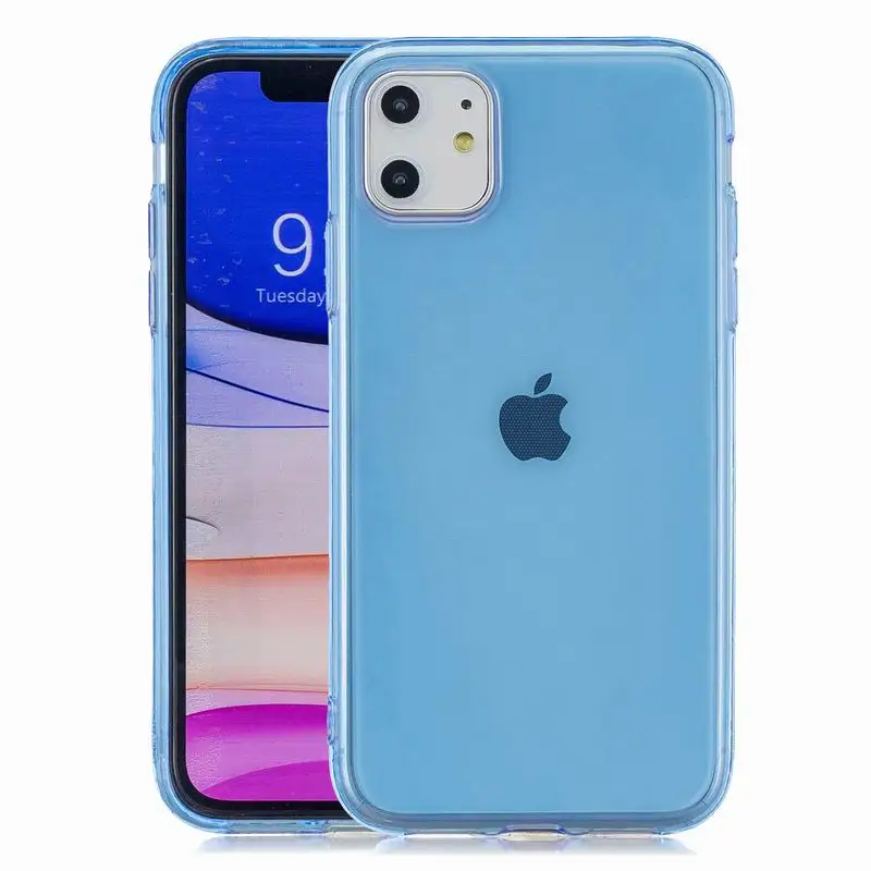 Ультра тонкий чехол для iphone 6 6S 7 8 Plus X XS Max XR 11 Pro Модный цветной прозрачный