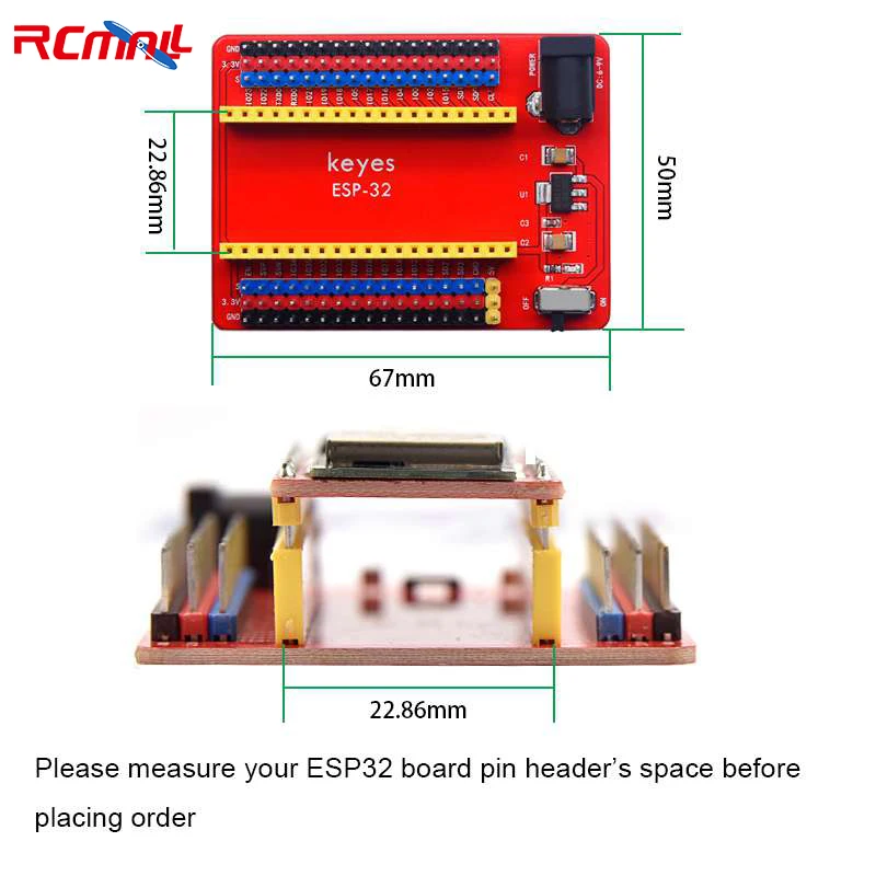 

Keyes ESP32-IO Expansion Board for ESP-WROOM-32,ESP32 Core Board for Arduino Raspberry Pi