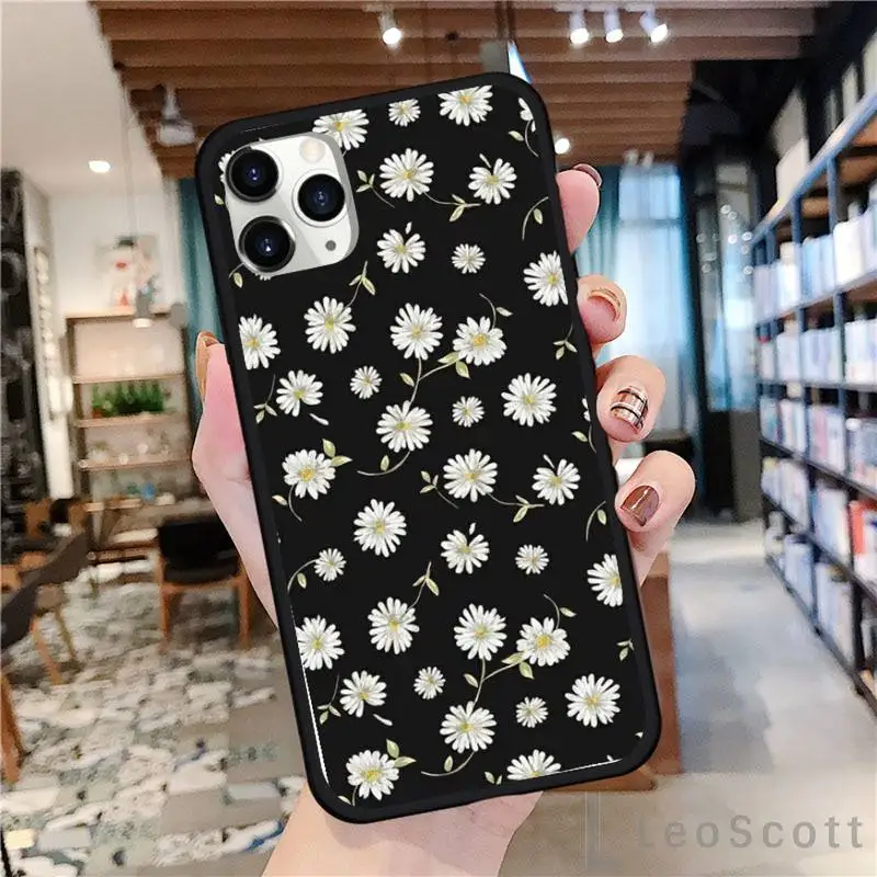 

Daisy sun flower art love butterfly Phone Case For iphone 8 11 12 Redmi note 8 9 s huawei p 30 pro lite plus cover shell funda