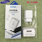 Оригинальный супербыстрый зарядный адаптер для Samsung Galaxy S20 Plus Note 20 10 25 Вт, зарядное устройство PD с USB C на USB C кабель для S20 Ultra S20 +