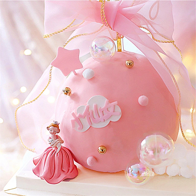 Белый розовый балетные украшения для девочек крюк цветок с днем рождения торт