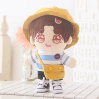 20cm doll clothing fisherman hat doll accessories clothes black pants hat backpack suit girls gift