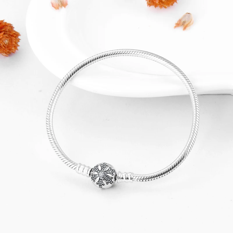 2018 Рождественский браслет с подвесками 100% Стерлинговое Серебро 925 пробы цепочка