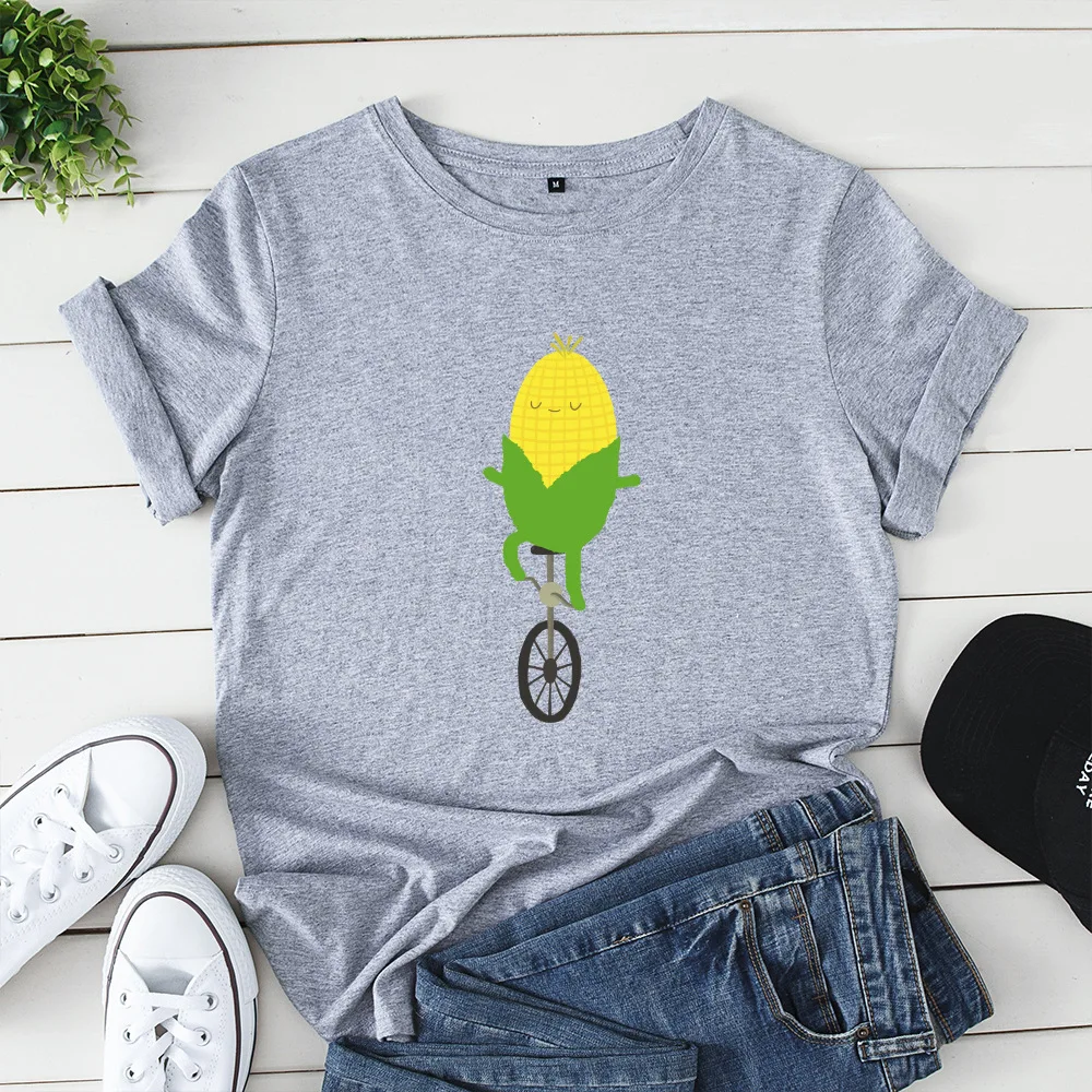 2020 Повседневная Женская свободная креативная футболка с круглым вырезом и