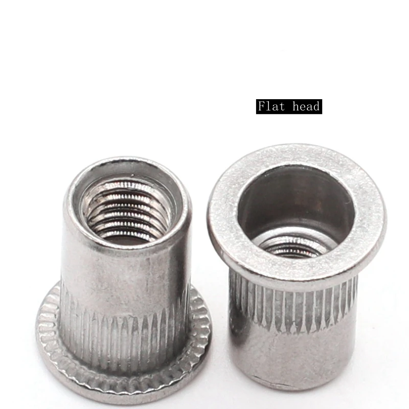 Заклепочная гайка из нержавеющей стали плоская головка Тяговая крышка анкер