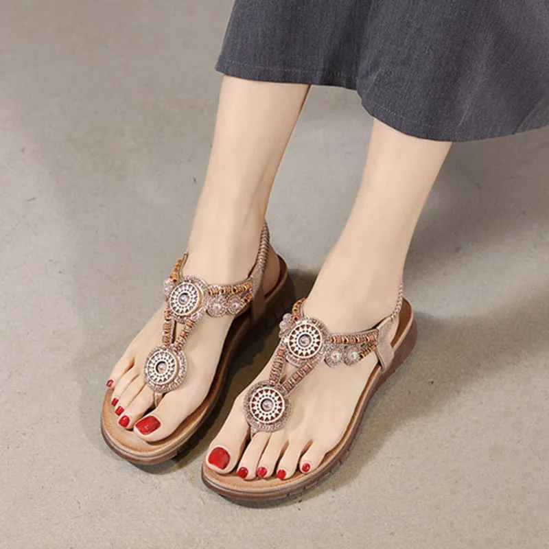 

Bohemia Sandals Women Summer Shoes 2021 Fashion Women Sandals Flat Comfortable Ladies Summer Holiday Shoes A3578