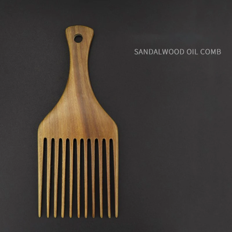 

Sandalwood Hair Pick Comb Scalp Massage Wide Tooth Detangling Combs